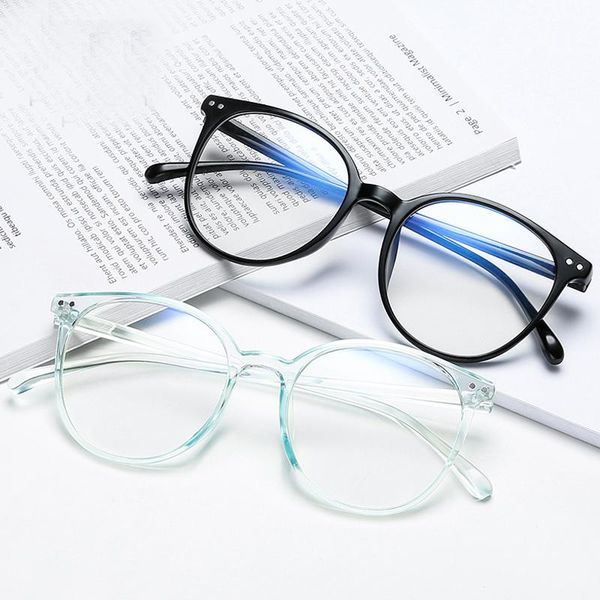 

2021 trends office anti blue light oversized retro computer glasses women blue blocking gaming big size men eyeglasses frame, White;black