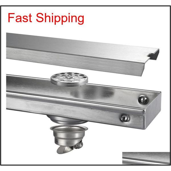 

304 stainless steel bathroom kitchen floor drain 100cm grates waste linear shower drain 80cm insert long flo jllrji bdetrade