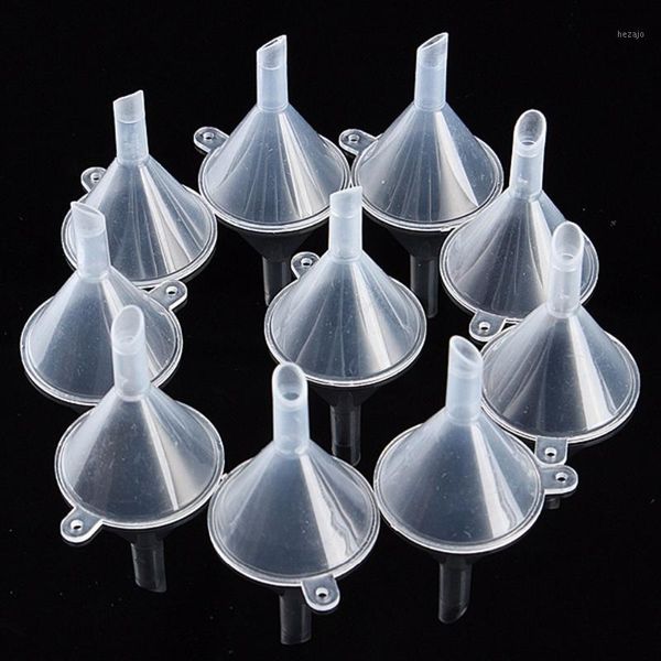 

storage bottles & jars 10pcs mini clear plastic perfume transfer pipettes liquid oil bottle long mouth funnel refillable accessories1
