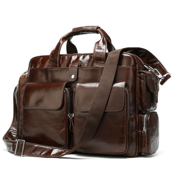 

genuine leather lapmale package man cowhide single shoulder messenger bags for computer office men briefcase