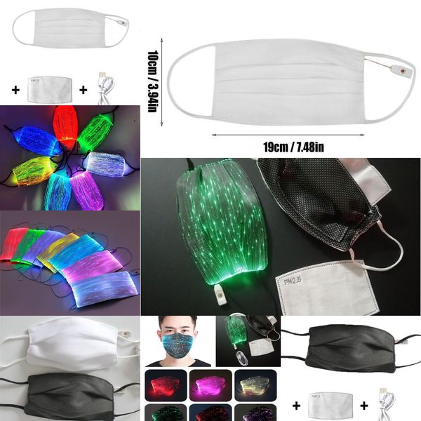 

7 colors luminous led face masks for christmas party fashion glowing with pm2.5 filter festival masquerade rave flashing o4qpv