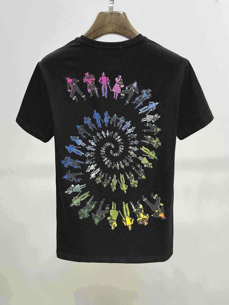 

luxury men's bottoming shirt t-shirt bermuda european print short-sleeved t-shirt summer new casual cotton men's shirt, White;black