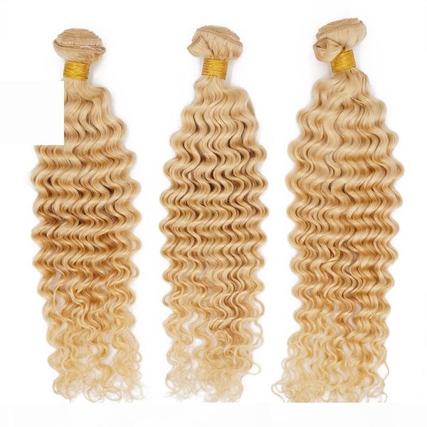 

remy human hair weave deep wave peruvian virgin hair bundles 613 blonde for black women hair extension queenlike 9a diamond grade