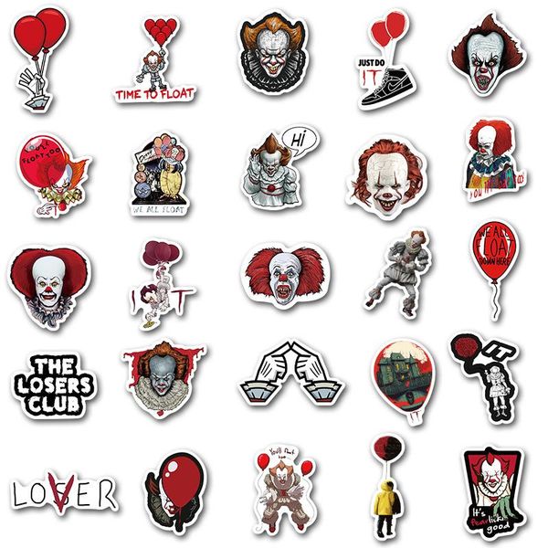 

10 30 50pcs horror movie stephen kings it sticker pennywise joker decal sticker for kids toy to diy moto car lapsuitcase qylgbp mywjqq