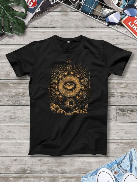 

men eye print tee h1od#, White;black