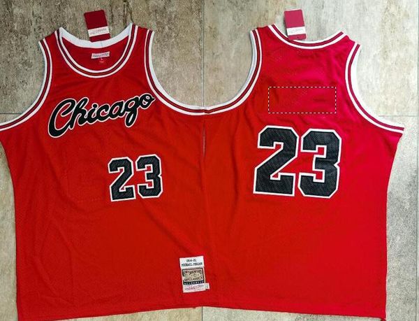 

men's basketball chicagocity team 23 michael jd red 1984 new hardwoods classics retro jersey, Black;red