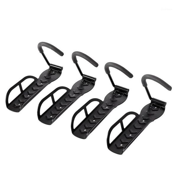 

4 pack bike rack storage wall mount bicycle hanger hook for indoor garage shed,black1