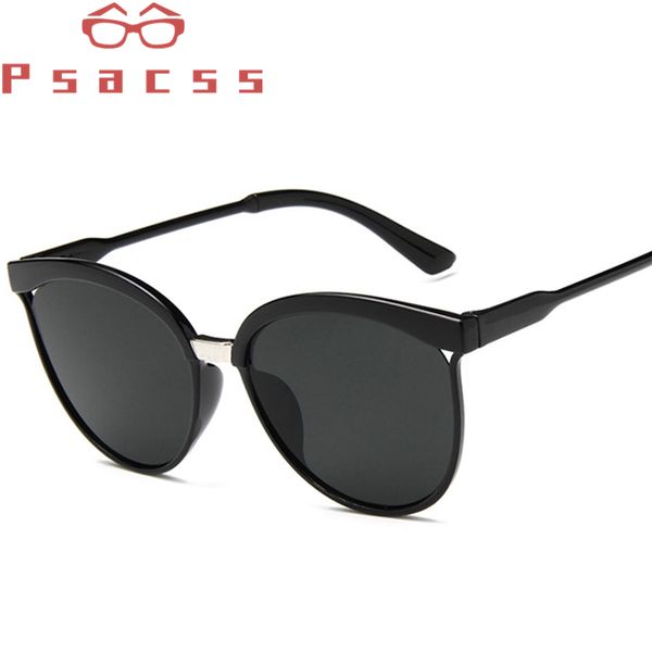 

psacss vintage cat eye солнцезащитные очки женщины светоотражающие мода роскошь пластиковые солнцезащитные очки торговый gafas де золь зерка