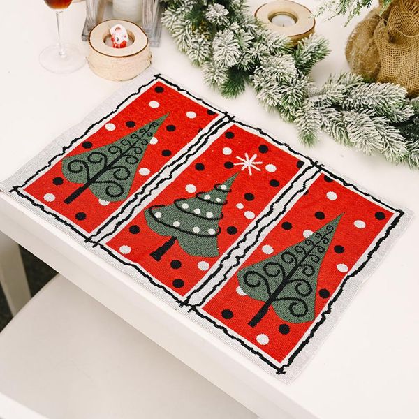 

3шт рождество placemats place pad обеденный стол маты главная кухня украшение чаша coaster рождество placemat для украшения дома jllcbq