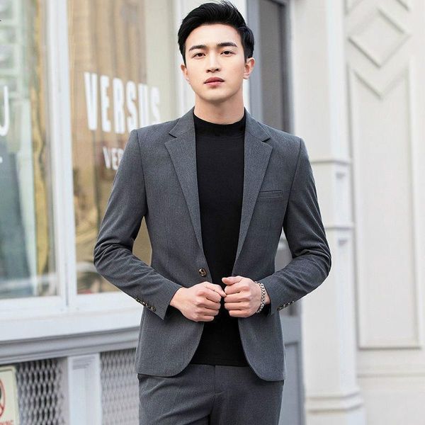 

men's suits & blazers 2021 spring autumn men slim office blazer jacket fashion korean style dress coat casual party business male suit, White;black