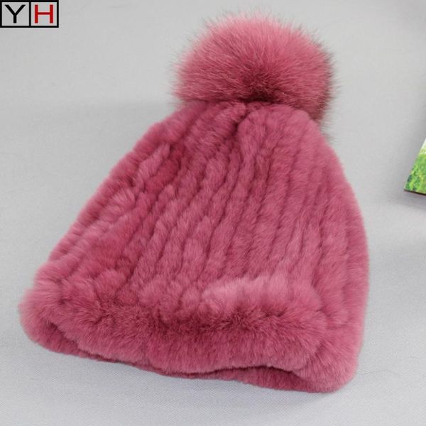 

beanie/skull caps spring winter rex fur hat for women 100% real lady warm headwear women's stretch, Blue;gray