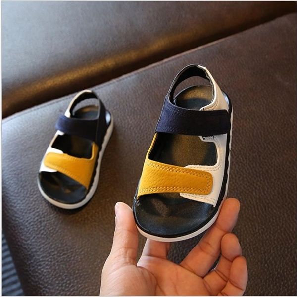 

2020 детские высокого качества дети baby boy девушка лоскутная summer beach sport мягкие кожаные сандалии обувь кроссовки c1002, Black;red