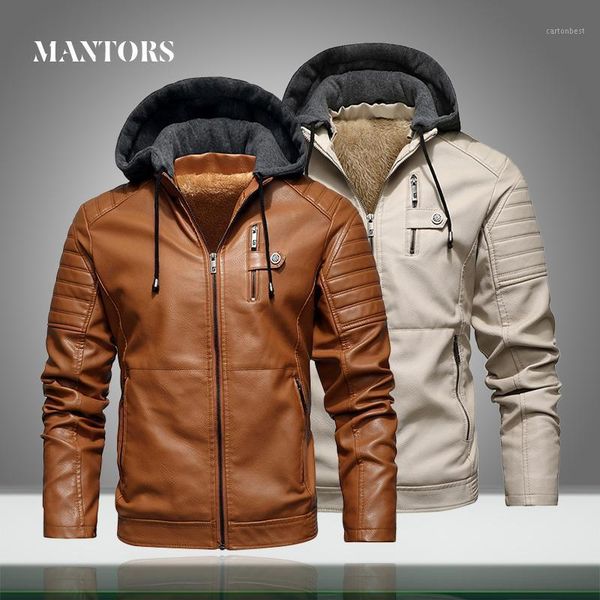 

men's jackets winter men pu leather jacket fleece hooded motorcycle coats warm thick velvet male casual windbreaker bomber zipper slim1, Black;brown