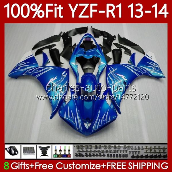 Motorrad OEM Karosserie für Yamaha YZF R 1 1000CC YZF-R1 YZF1000 2013 2014 Karosserie 97No.8 YZF R1 1000 CC YZFR1 13 14 YZF-1000 2013-2014 Spritzguss-Verkleidungen