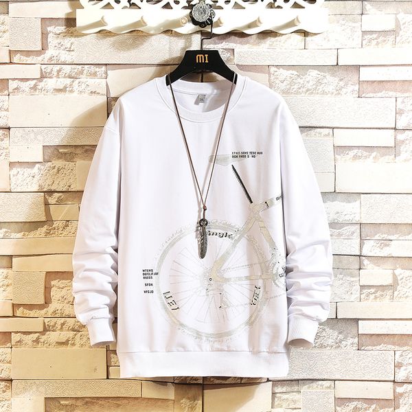 

2021 spring autumn print skateboard casual new men hip hop hoodies sweatshirts streetwear one piece brand black white 17pv