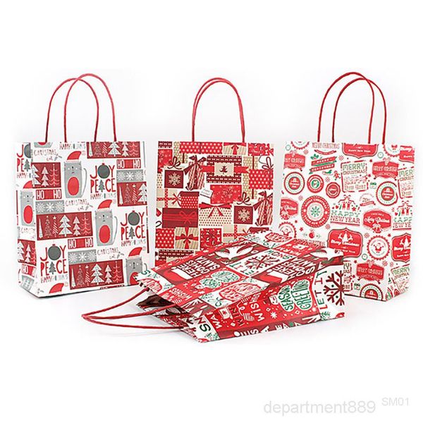 

gift kraft paper creative bronzing cute cartoon christmas packaging tote bag dhl owf2642