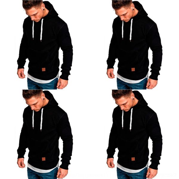 

t5aje new men's solid color coatoutdoor color sweater coat sportsoutdoor men's solid casual outdoor new sports coatoutdoor sports, Black