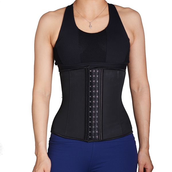 

28cm 9 bone soft rubber fitness exercise waistband, Gray