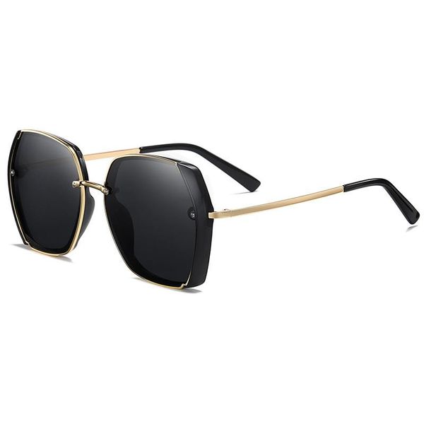 

2020 new women sunglasses polarized vintage female sun glasses uv400 luxury designer oversized square goggle for women uv400, White;black