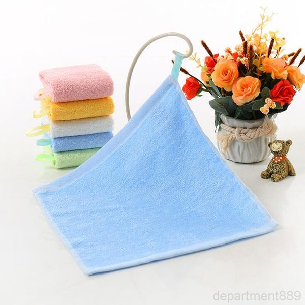 

a-towel wiping hands plain bamboo fiber small square kindergarten wipe face hand towels 25*25cm owe2044