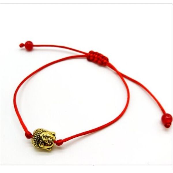

factory8y8vlucky adjustable cord string buddha red bracelet 20pcs/lot diy jewelry new