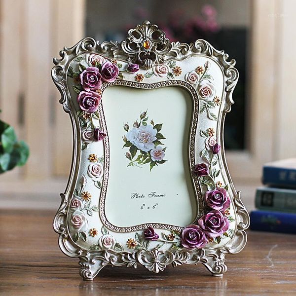 

frames 6 inch rose resin po frame wedding gift crafts deskdecoration picture wholesale1