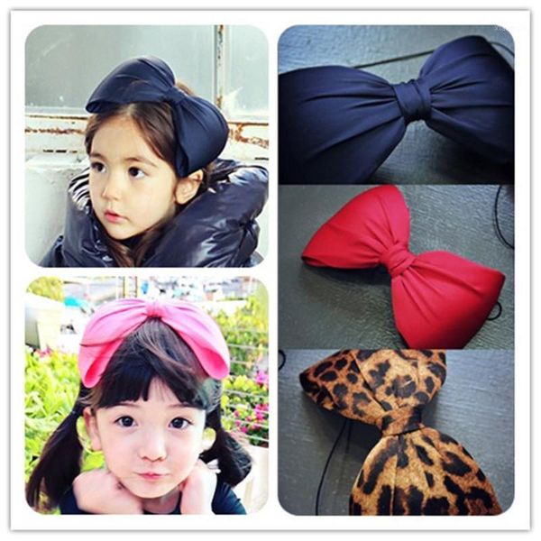 

hair accessories est headbands good quality fabrics big bowknots headwrap for girls children leopart printing hairbands1, Slivery;white