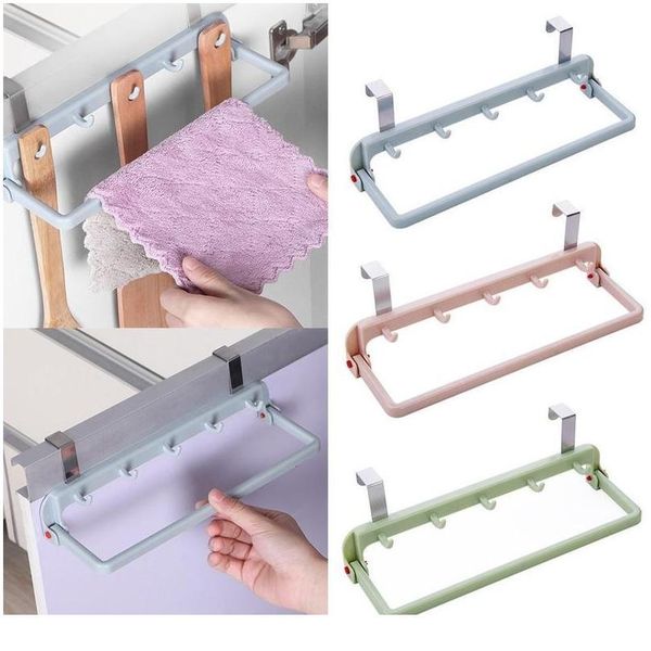 

1pcs cabinet door back hanger seamless hanging towel sponge storage rack rag storage hanger kitchen utensils hook towe jllxwm