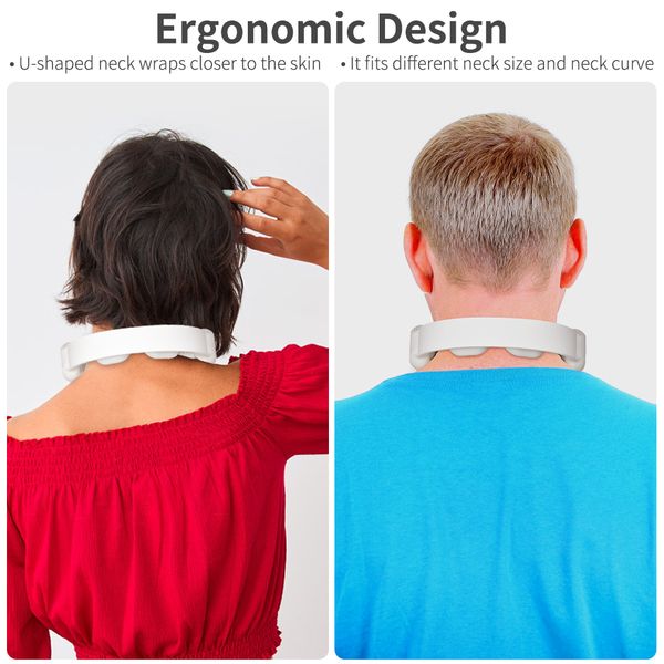 

smart electric neck shoulder massager portable pulse neck massager rechargeable usb cervical traction therapy massage stimulator perfections
