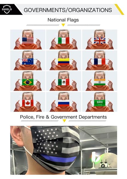 

designer custom washable disposable face masks 2021 fashion customized earloop breathable cartoon flags face masks individual pack