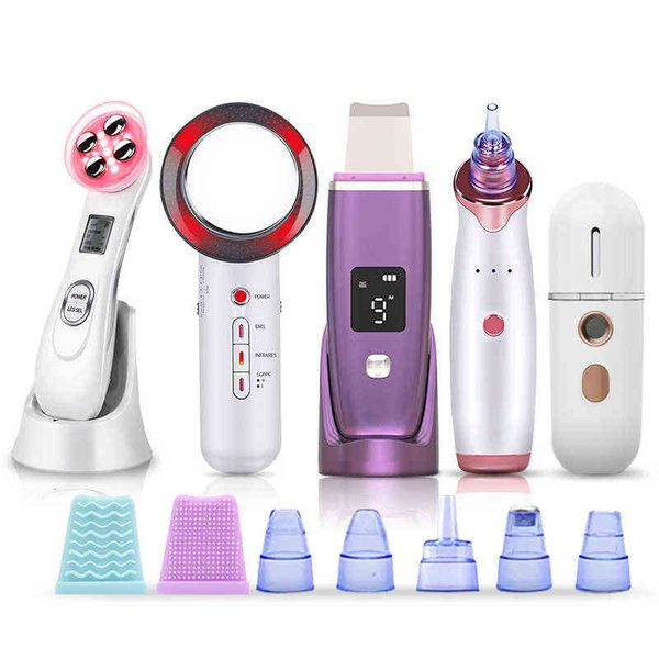 

face care devices ems radio frequency rf blackhead remover ultrasonic skin scrubber infrared body slimming massager cleaning beauty 220211