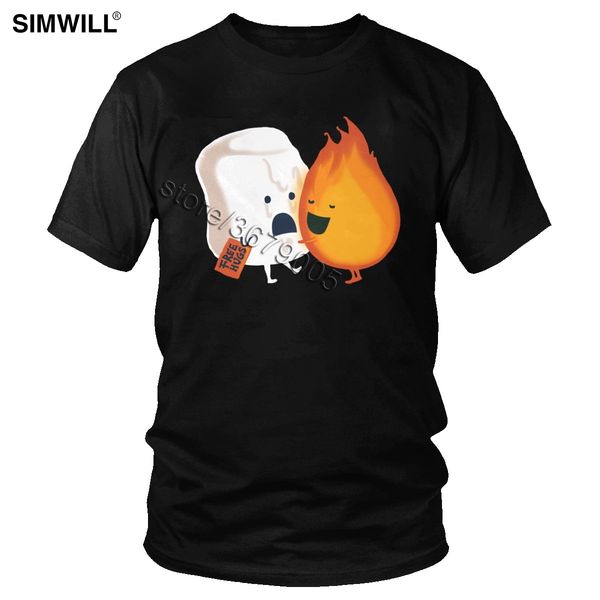 

male hug cute fire and ice short sleeve eco breathable tshirt round neck trend clothing sport hooded sweatshirt hoodie men t shirt