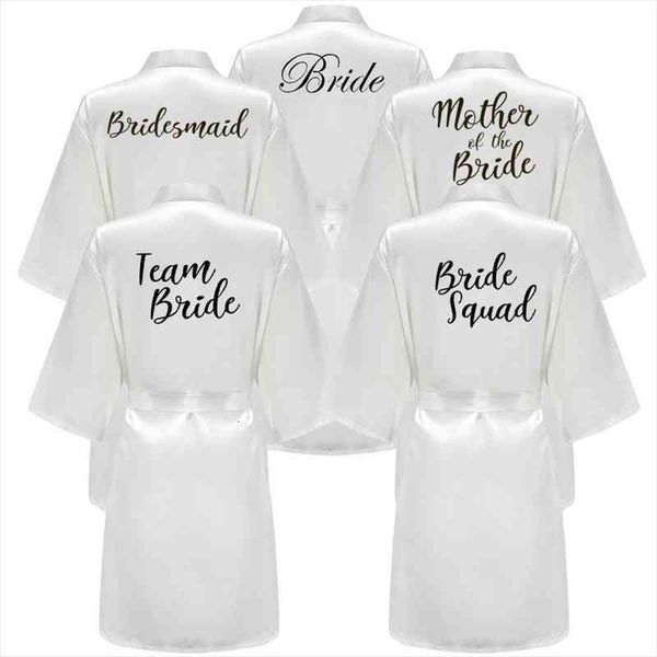 

white bathrobe bride satin robe women getting married bride hen party sisters sqaud mother wedding bridesmaid robes, Black;red