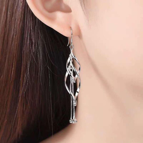 

designer earrings fashion stud tassel long suitable for social gathering party charm ear jewelry 925 silver ohrringe womens
