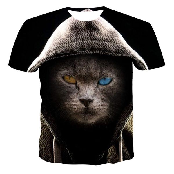 

european and american new digital color printing 3d personality 3d print shirts anime anime oversized men clothing