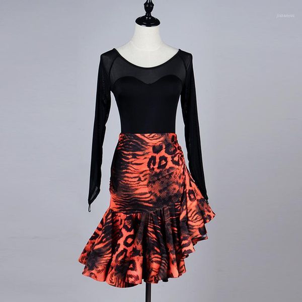

women latin dress latin dance costumes for women salsa dress latina for dance competition tango fringe and skirt1, Black;red