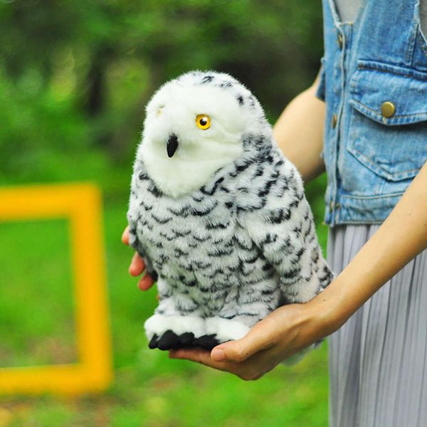 

play toy 10in white snow owl bird simulation animal plush doll