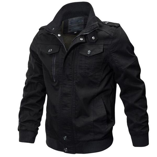 

100% cotton casual jacket men pilot cargo jackets jaqueta masculina chaquetas bomber men's windbreaker 6xl army jacket, Black;brown
