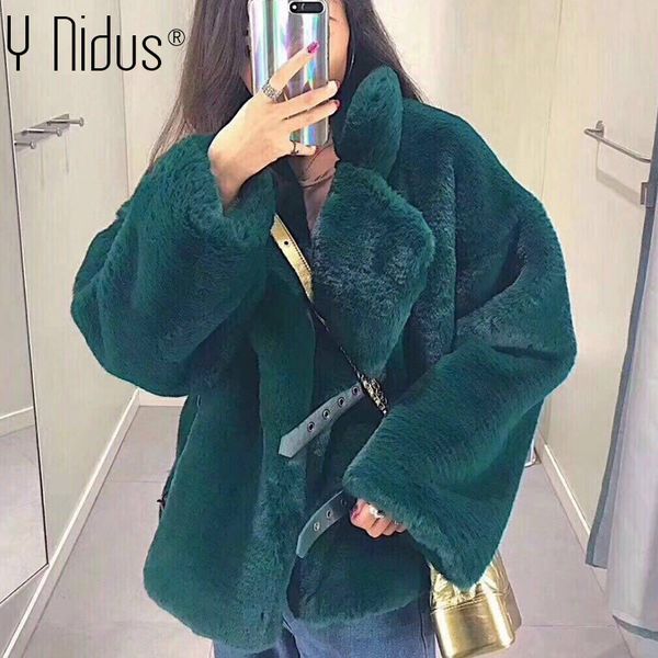 

шуба женщин вниз куртка 2020 зимние искусственного меха пальто с длинным рукавом теплые пиджаки мотоцикл lambs ремни пальто casaco femininox, Black;brown