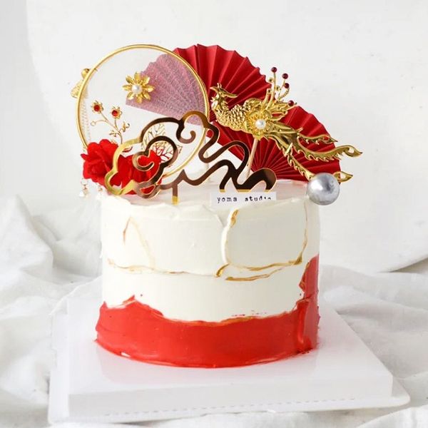 

b02rm internet celebrity ornaments plug-in baking fan accessories engagement cake decorative ornaments fan and phoenix crane ins style e0pew