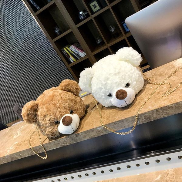 

зима из искусственного меха женской сумки для женщин известный дизайн милые сумки медведя crossbody сумка для девочек