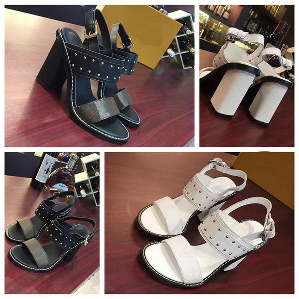 

classics women shoes sandals fashion beach thick bottom slippers alphabet lady sandals leather high heel shoes slides shoe008 195141, Black