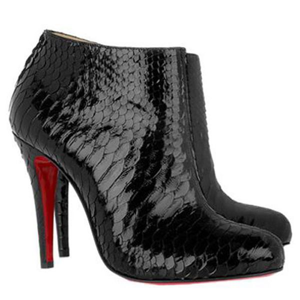 

весна удобные каблуки красные нижние короткие сапоги, стиль «belle» -heels 85мм / 100мм каблуки насосы сапоги замшевые ботильоны попой для ж, Black