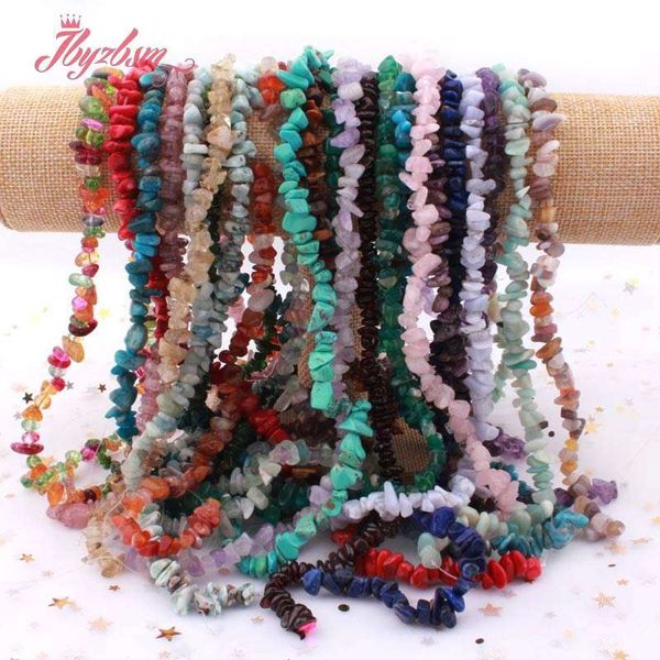 

4-7mm natural lapis kyanite opal quartz orm chip stone beads for christmas gift diy necklace bracelet jewelry making 16, Golden;silver