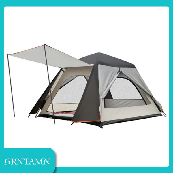 

tents and shelters grmtamn outdoor camping automatic speed-opening family 3-4 person tent anti-storm anti-ultraviolet beach fishing tent1