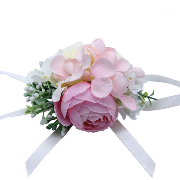 

decorative flowers & wreaths 1pc wholesale wrist corsage bridesmaid sisters hand artificial bride wedding party decoration bridal 7c20021