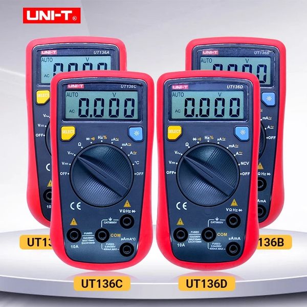 Multimetro Digitale UNI-T UT136A UT136C UT136D AC/DC Corrente Tensione Resistenza Frequenza Tester Diodo Continuità Buzzer Test