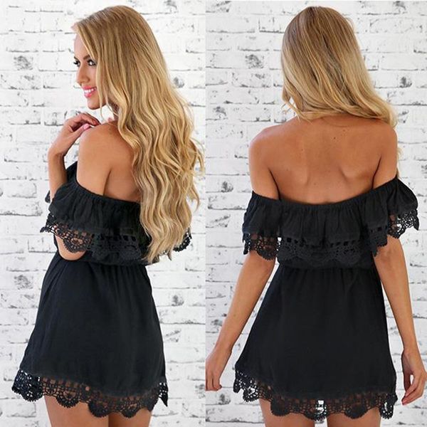 

bonjean women club strapless sleeveless party dresses spring maxi cartoon print summer beach women dress girls1, Black;gray