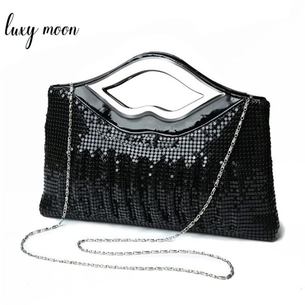 

women's luxury handbag black gold silver evening sequin shoulder bag fashion designer female clutch purse y201224