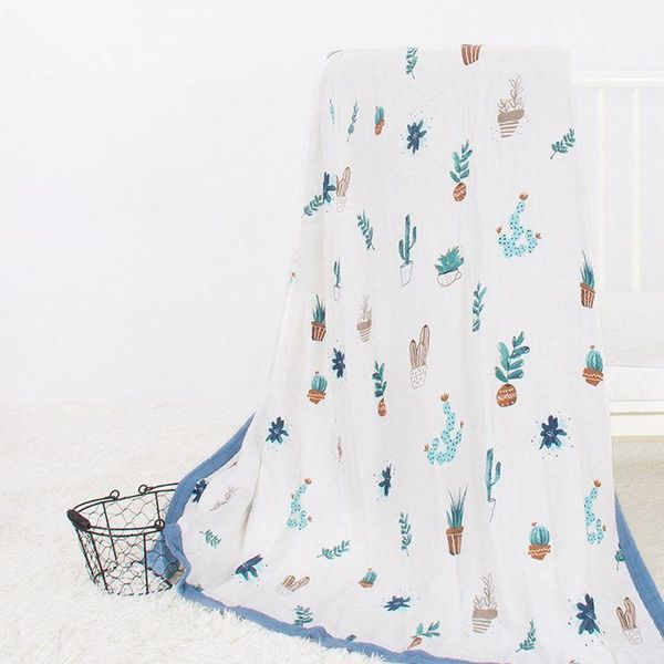 

bamboo cotton blankets cartoon print soft breathable toddler baby bath towel d08c1